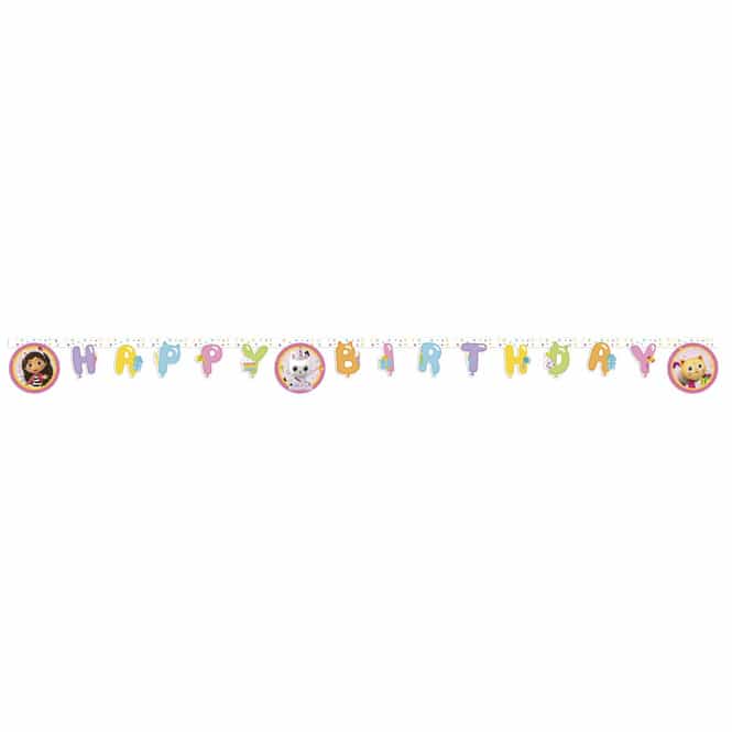 Gabby's Dollhouse - Girlande Happy Birthday