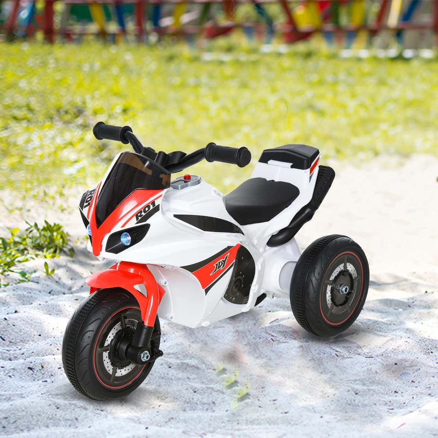 HOMCOM Rutscherfahrzeug als Motorrad weiß