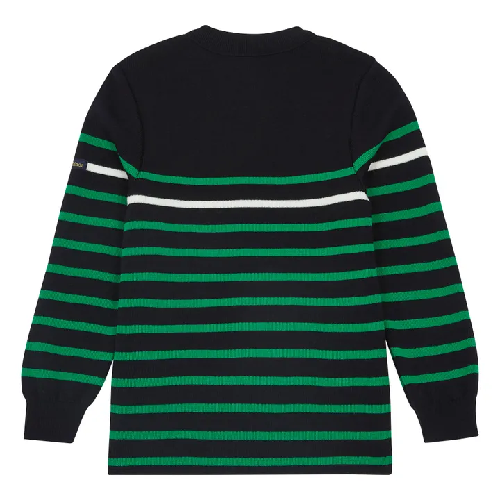 Le Minor Pull Laine Mérinos Marinière x Smallable | Bleu marine