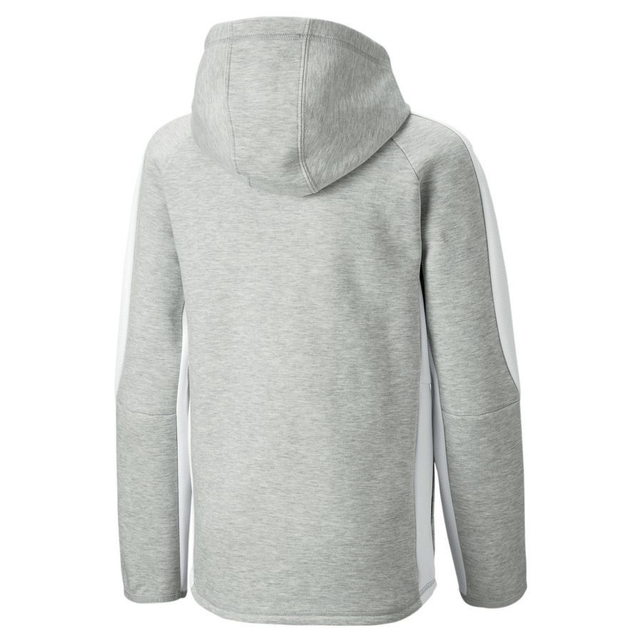 PUMA Sweat à Capuche Evostripe FZ - Gris/Blanc Enfant
