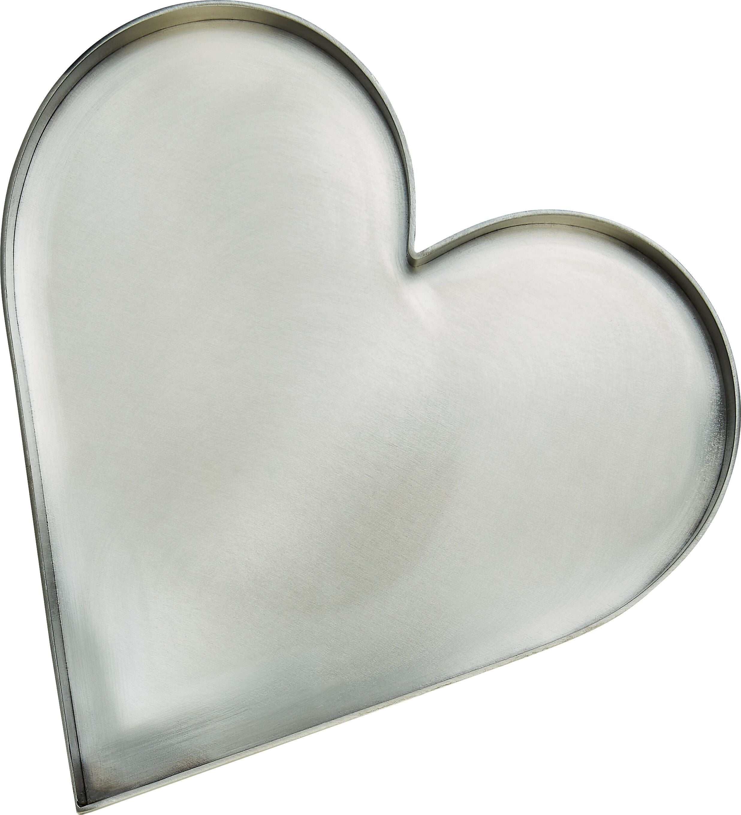 SE-ZIGERLI Platte Herz silber - Silber / B: 22.0 cm x T: 21.5 cm x H: 2.0 cm