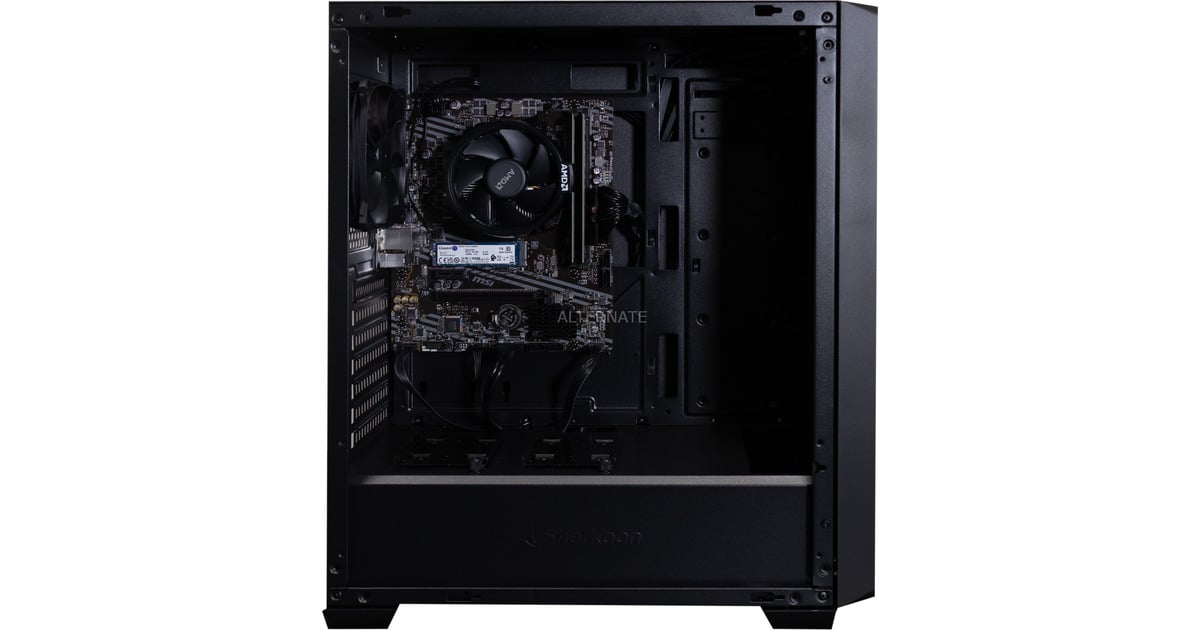 ALTERNATEMultimedia R3 3200G pc-systeem  (Zwart | R3 3200G | Radeon Graphics | 16 GB | 1 TB SSD)