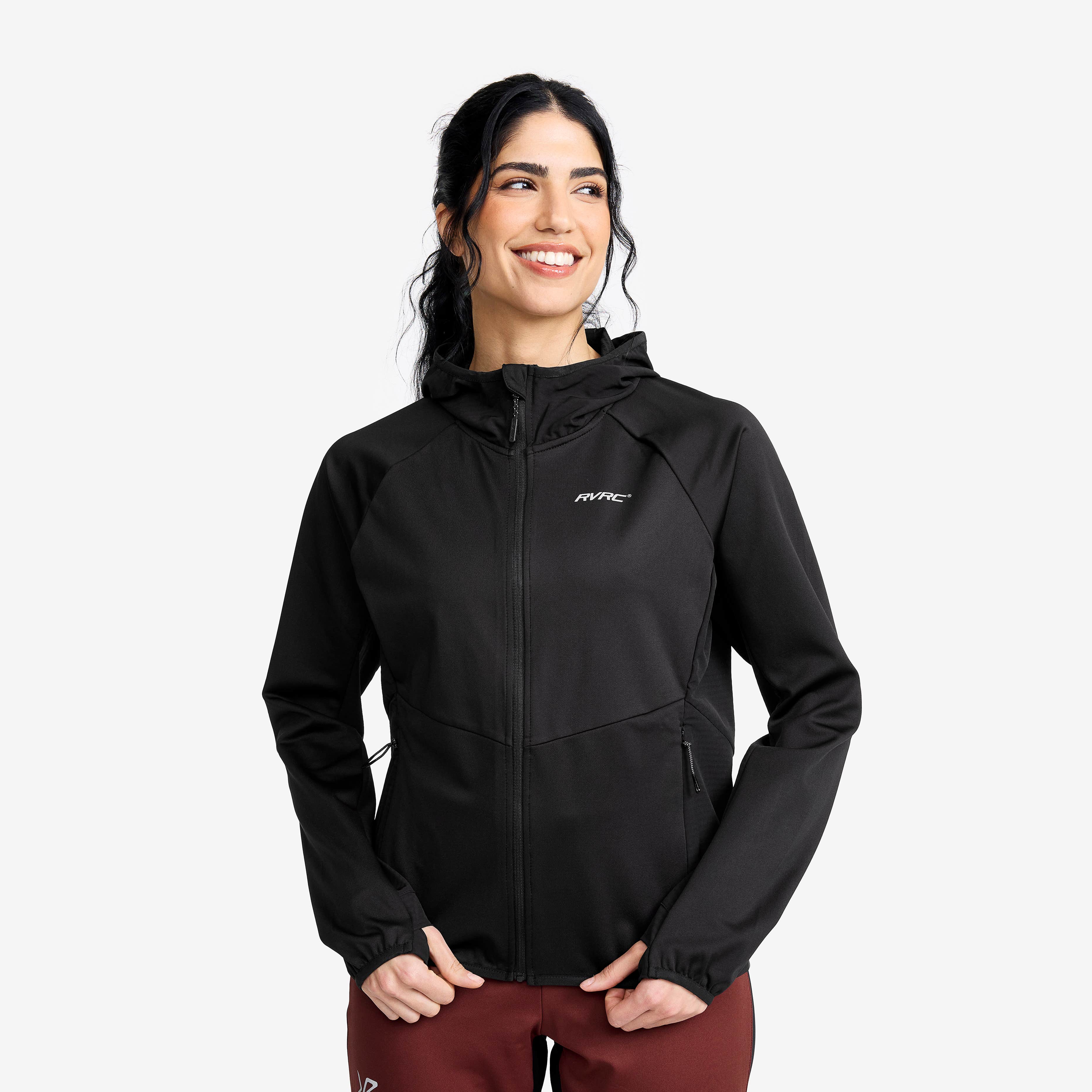 Pace Hooded Wind Jacket Dame Black