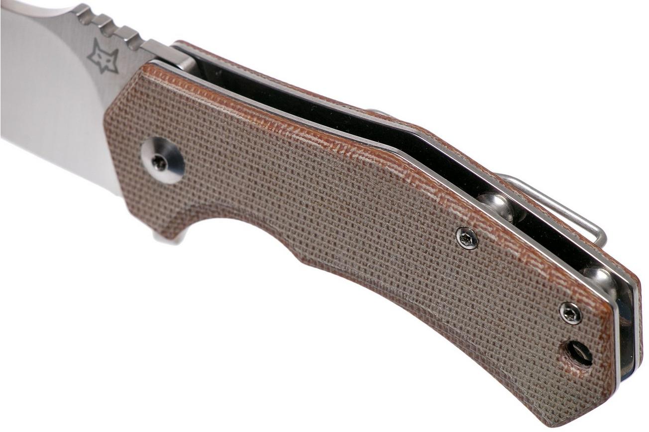 Fox Knives Italicus FX-540NA Natural Micarta zakmes, Antonio Di Gennaro design