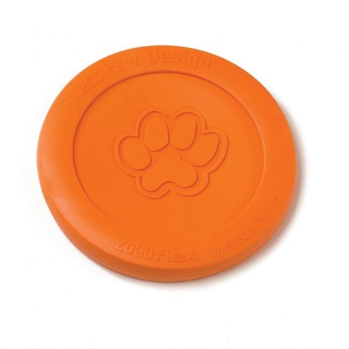 Disco voador laranja para cães