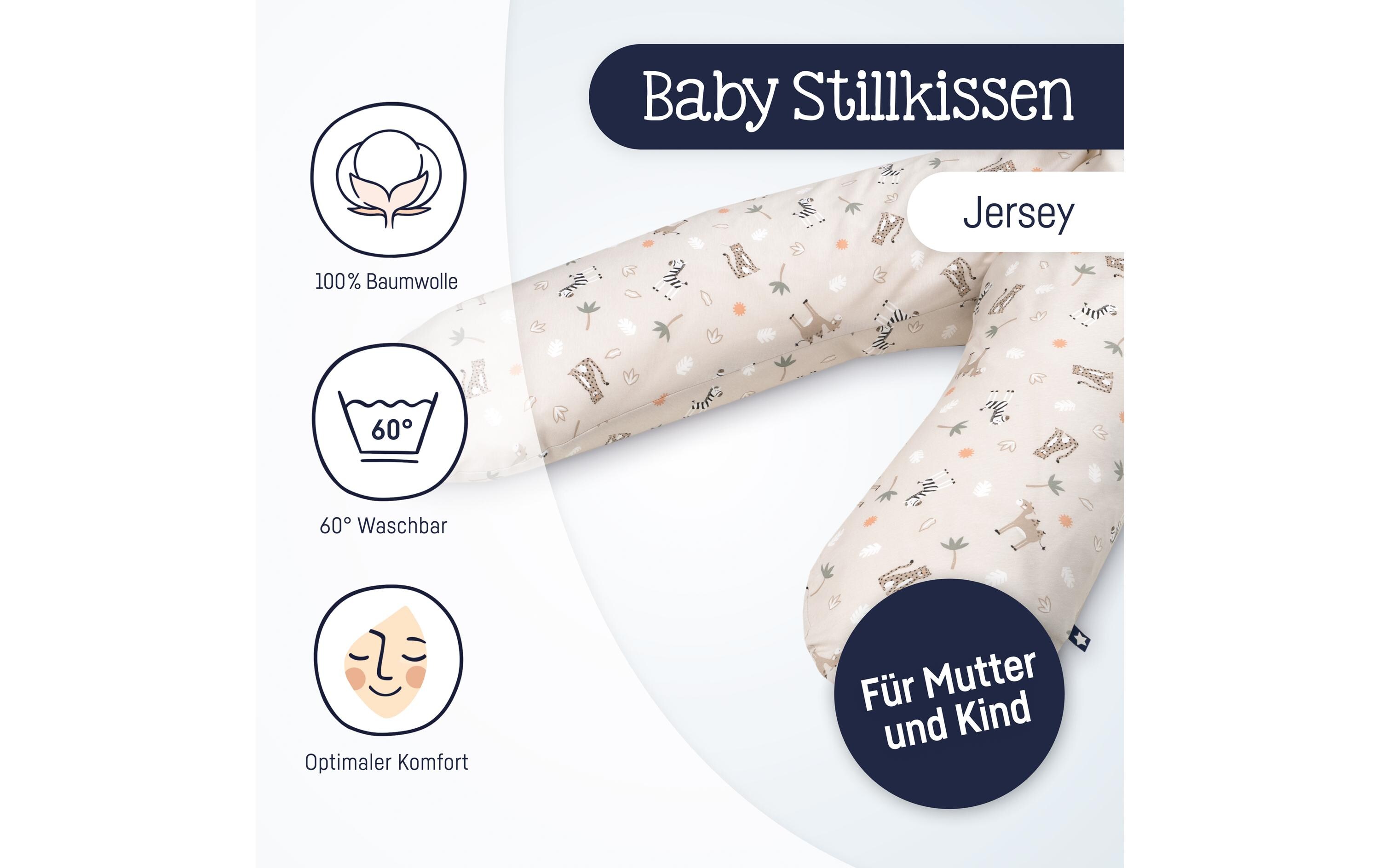Stillkissen Jersey Savanne Beige 190 cmStillkissen aus Jerseybaumwolle