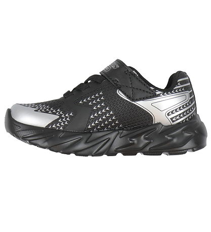 Skechers Sko m. Lys - Flex-Glow Bolt - Blåck/Sølver