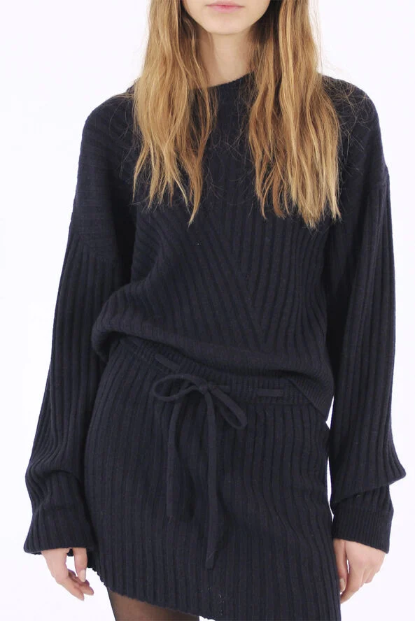 Designers Remix Carmen Asymmetric Sweater Midnight blue