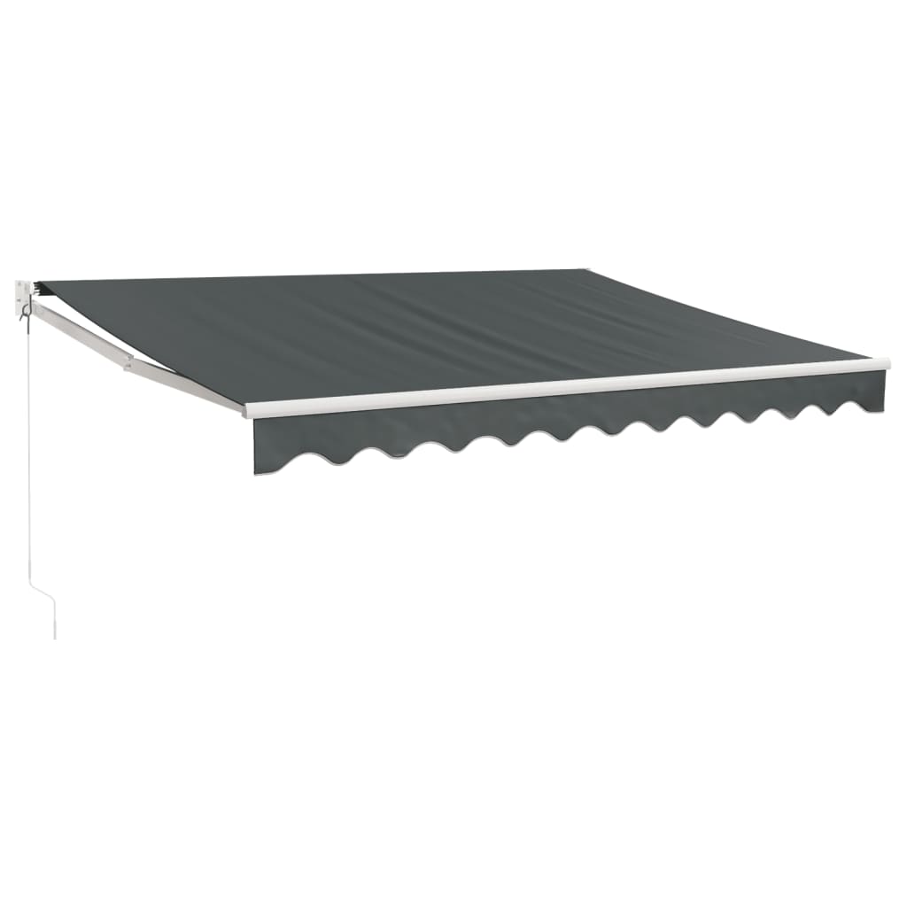 Auvent rétractable anthracite 3x2,5 m tissu et aluminium
