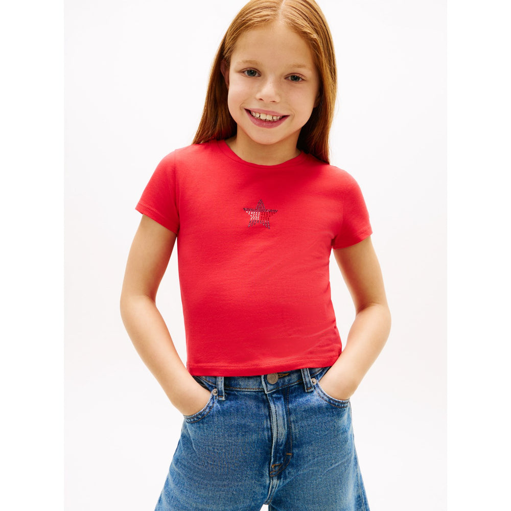 Køb Tommy Hilfiger Red Alert Star Flag Tee Ss