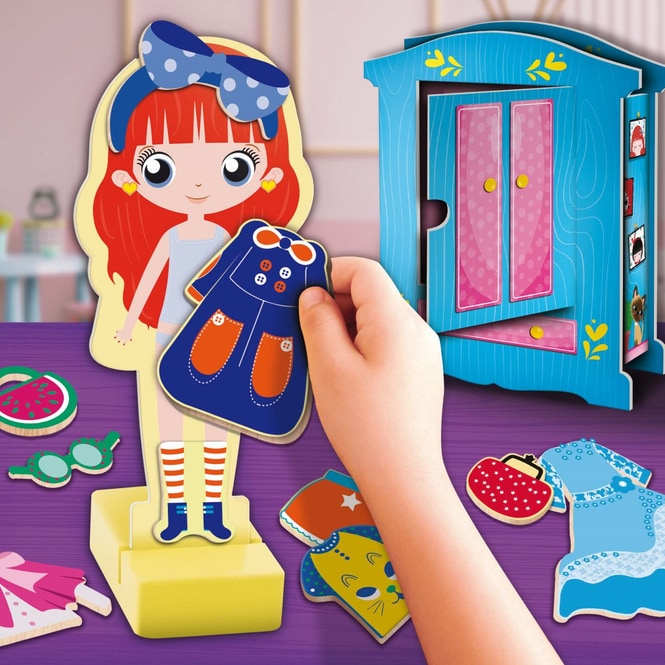 Montessori - Magnetic Fashion Doll - Magnetische Anziehpuppe aus Holz