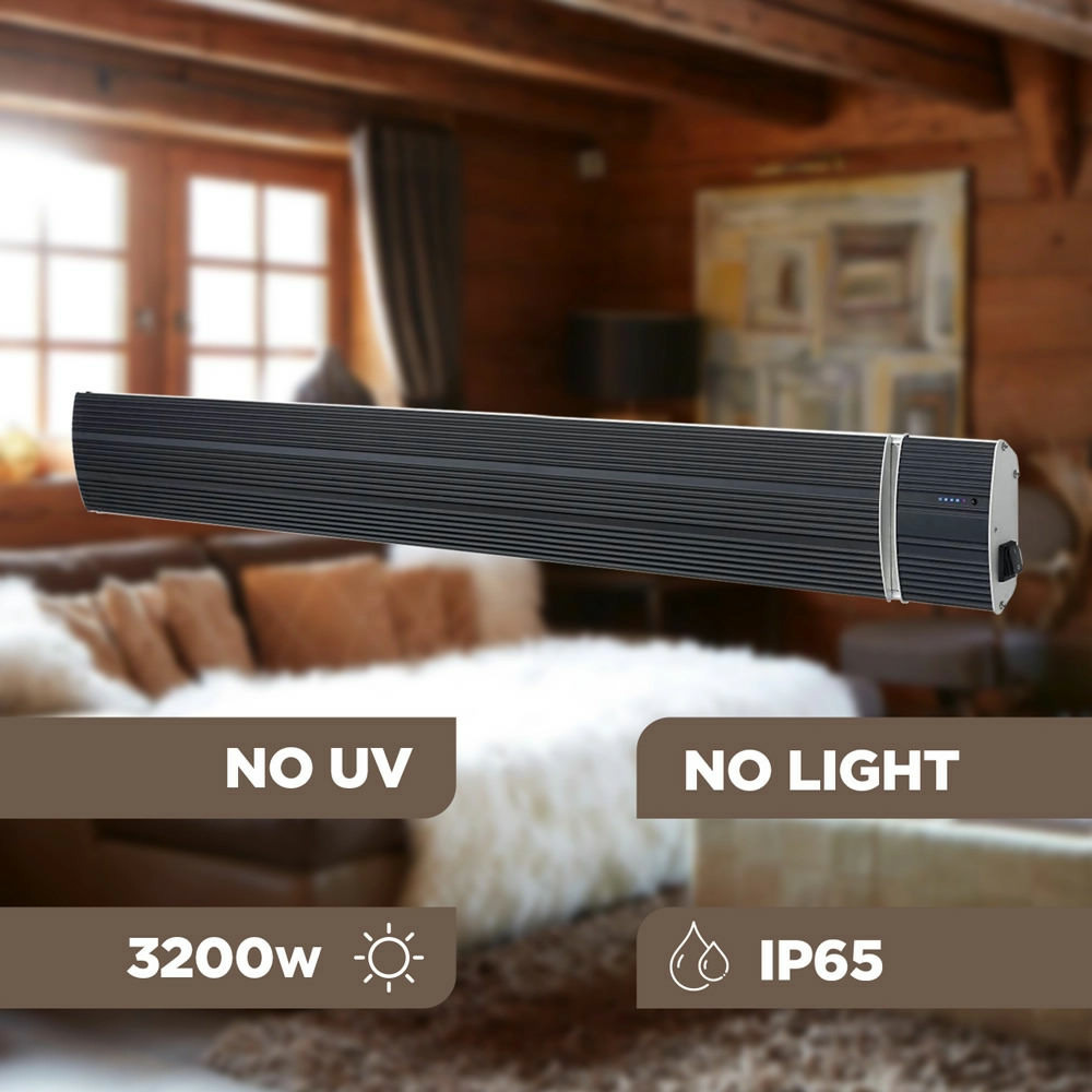 Radiateur infrarouge ceramique sined 3200w black heat 3200