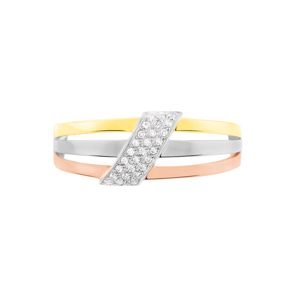 Bague Aurelianne Or Tricolore Diamant