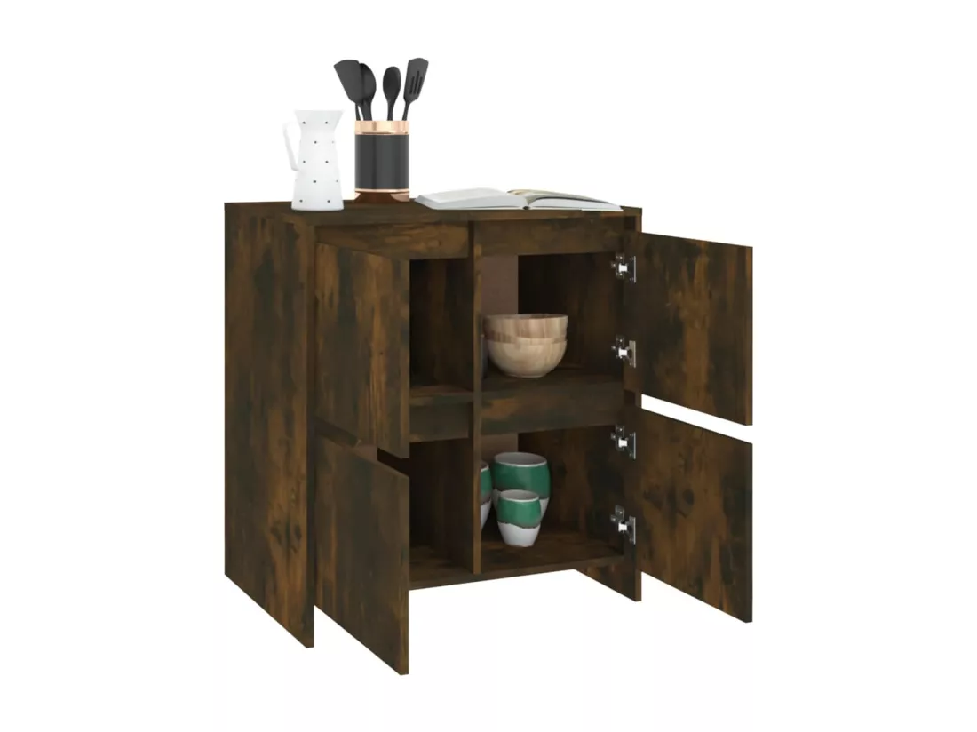 Buffet Chêne fumé 70x41x75 cm Bois d'ingénierie