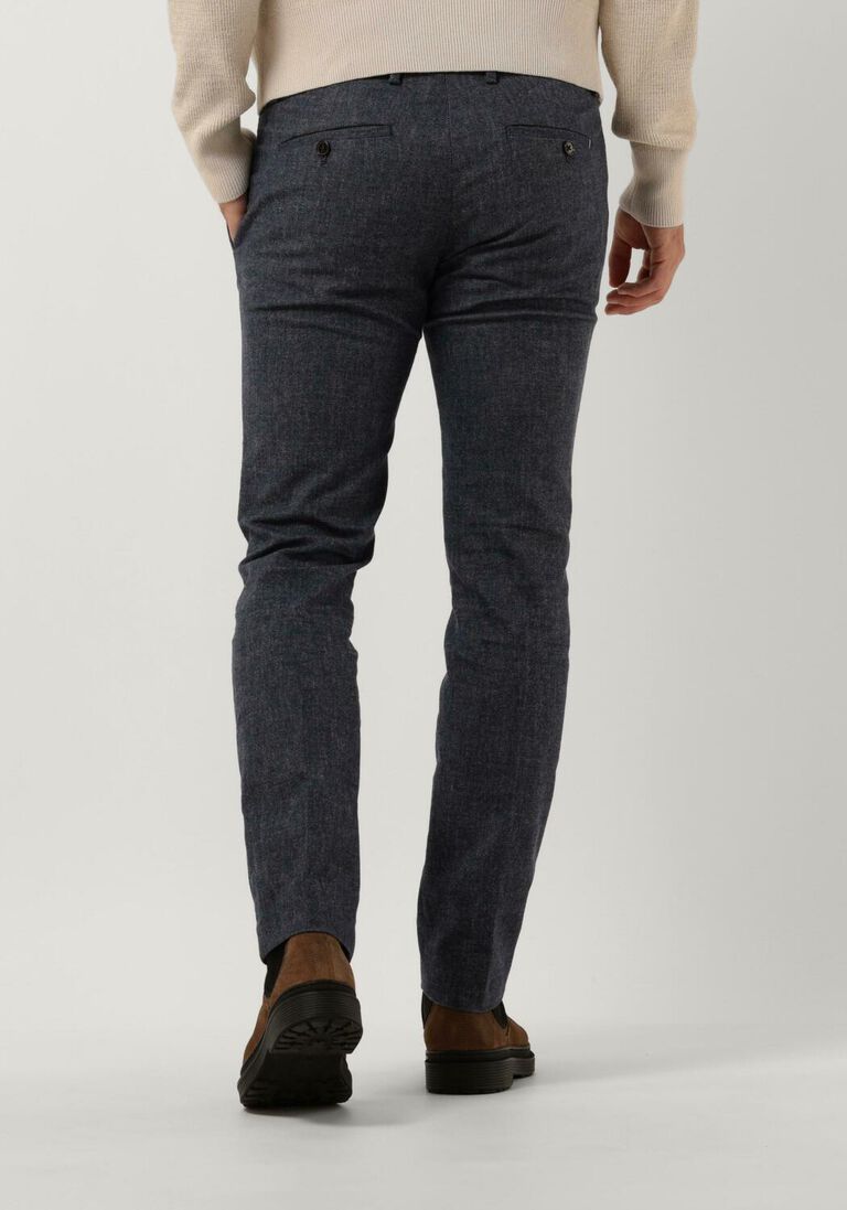 TOMMY HILFIGER donkerblauwe tommy hilfiger pantalon bleecker fake solid wool look