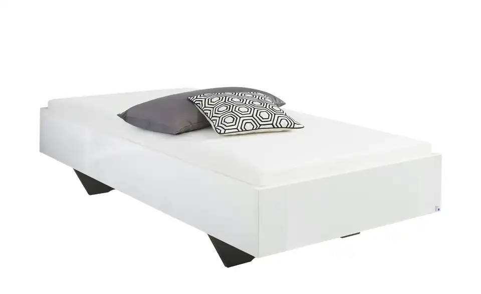 Futonbett Phoenix Weiß, Hochglanz 90 cm