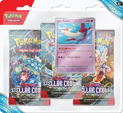 Pokémon Scarlet & Violet Stellar Crown Samlekort Latias/Tinkaton 3-Pack Blandet
