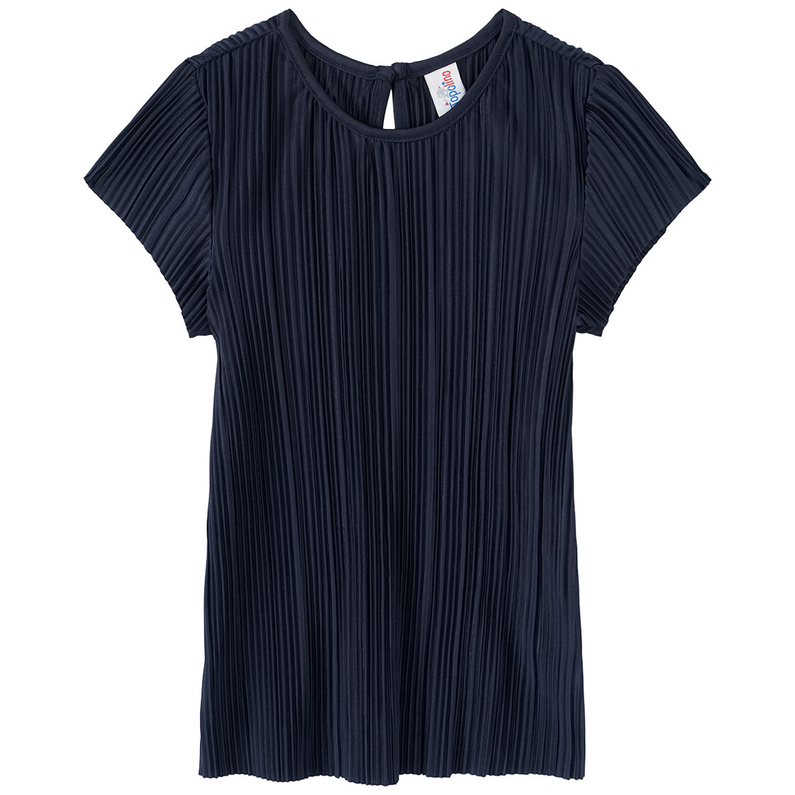 Topolino Mädchen Bluse mit Plissee-Struktur dunkelblau