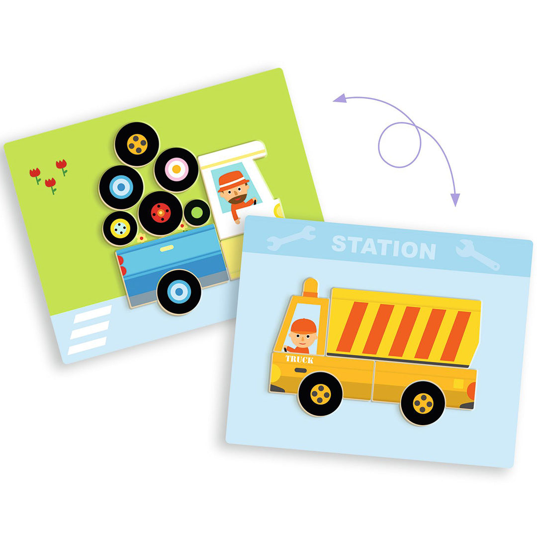 djeco magneetset inzebox vehicles - 36st