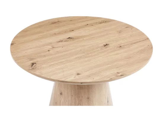 Table basse ronde collection TIGNES – Décor effet pin – D80 x H47 cm
