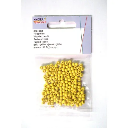 Knorr Prandell Holzperlen, 4mm, gelb, 165 Stück