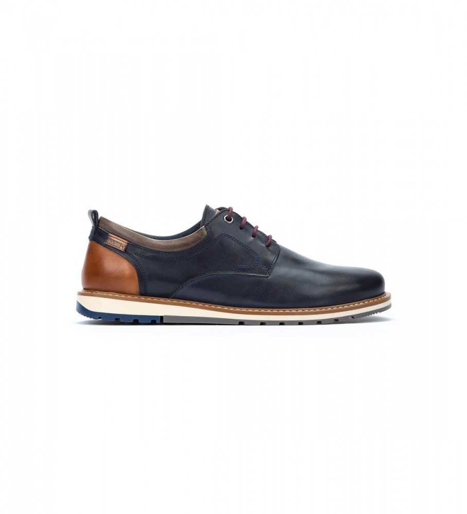 Pikolinos Berna Sapatos de couro azul marinho