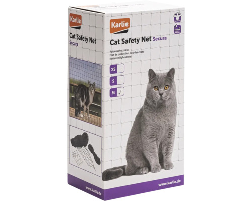 Kattenveiligheidsnet 2 x 4 m, zwart