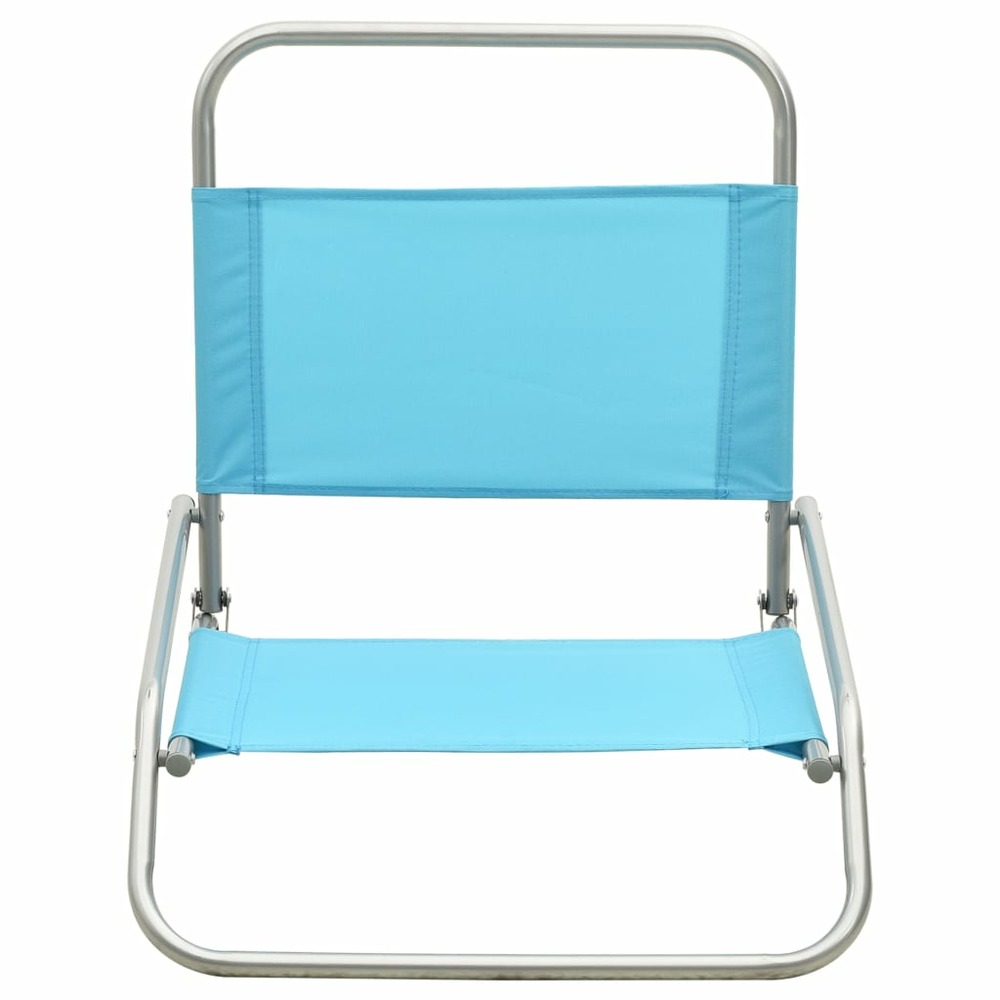 Chaises de plage pliables 2 pcs turquoise tissu