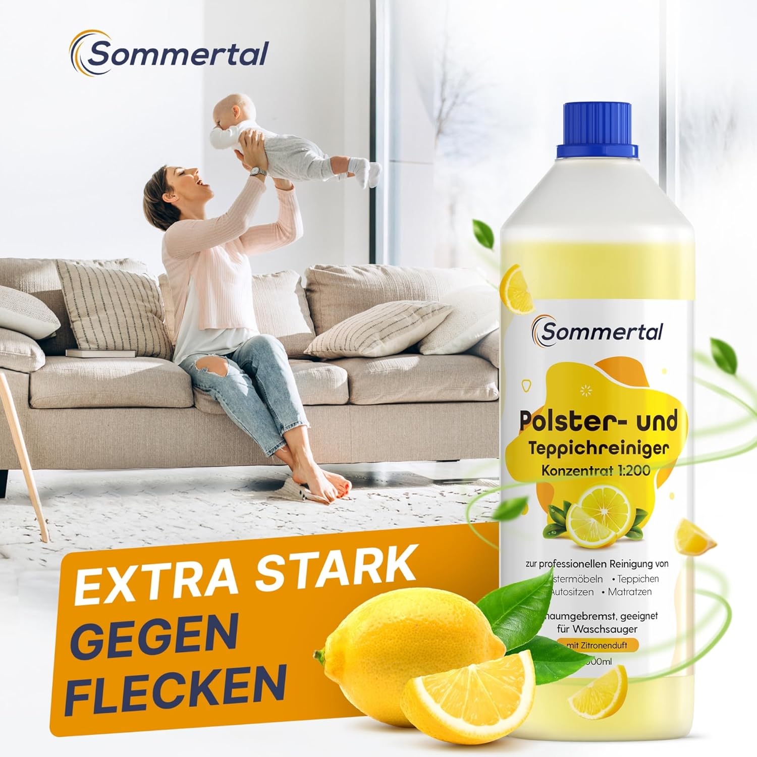 ALBATROS Hydro 7500 Waschsauger + 2L Reiniger – XXL Polsterreiniger Teppichreiniger Nasssauger – 1200 Watt, 20l Volumen, 22 kPa Saugleistung - Note: Sehr Gut