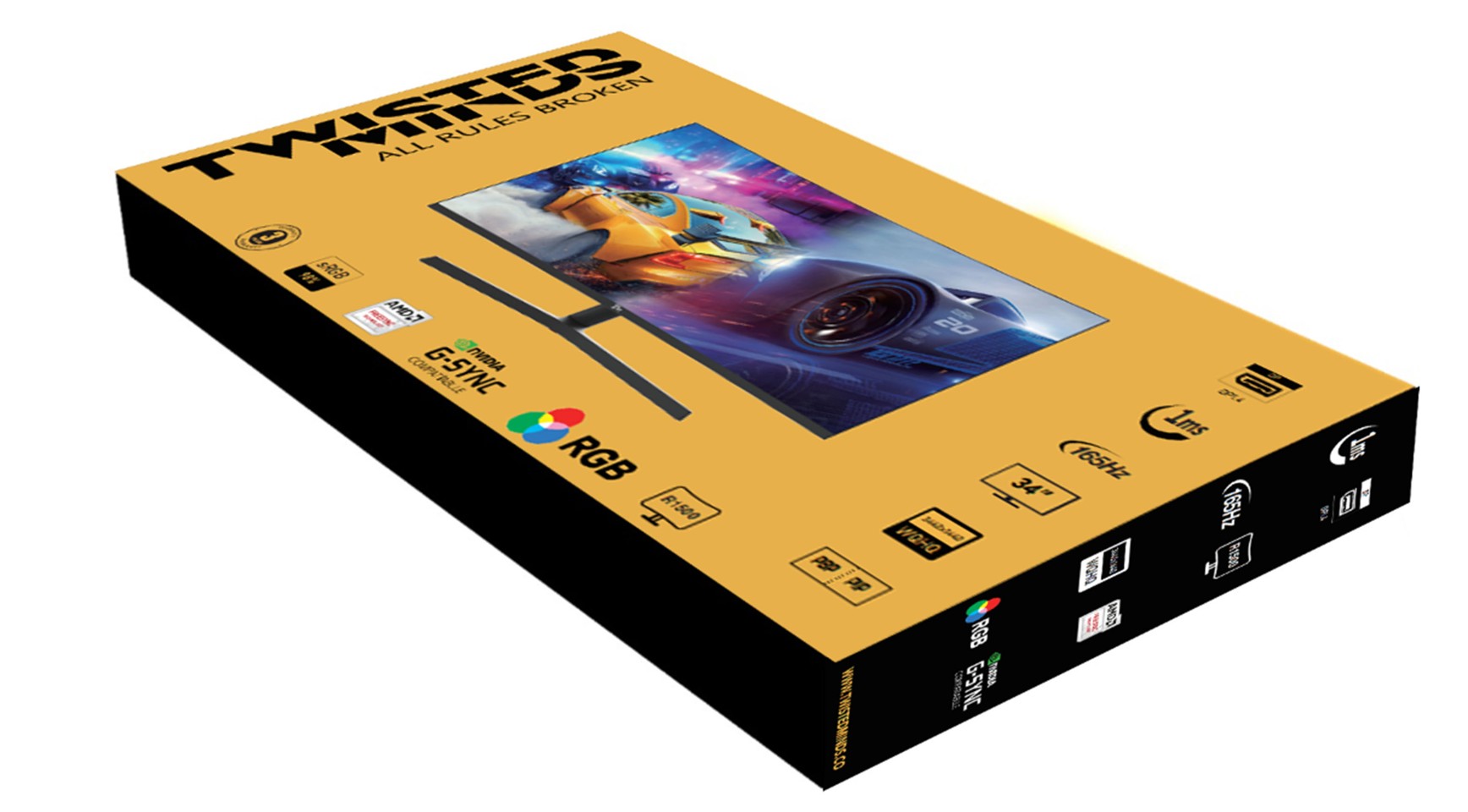 Twisted Minds - WQHD 34'' 165Hz 1ms HDMI 2.0 Gaming Monitor TM34RWA