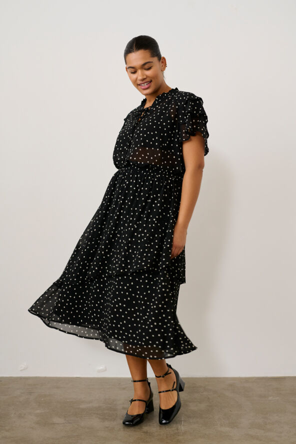 Kaffe Curve KCsallie Skirt Black/white dot