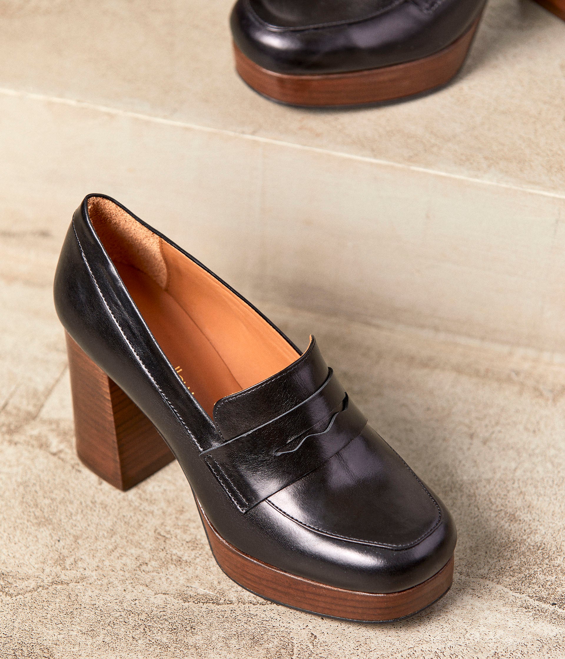 Mocassins à talon Polina