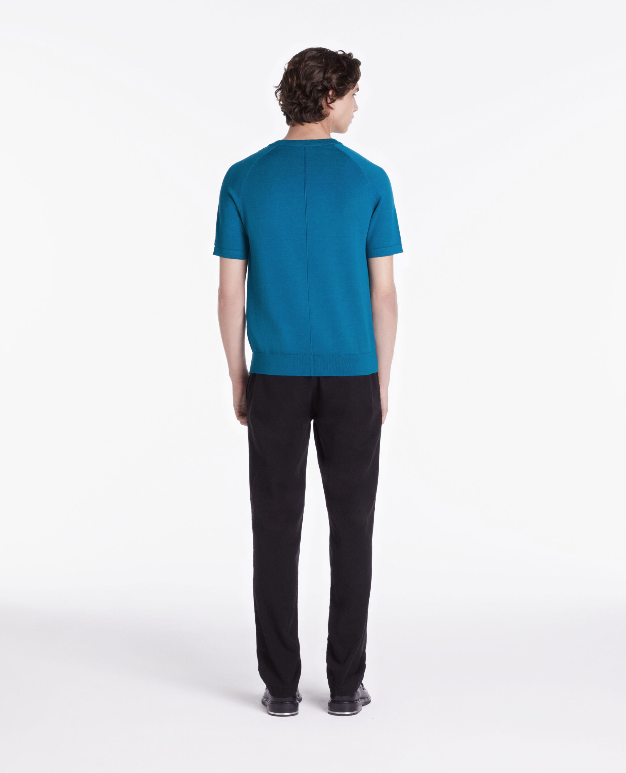 T-shirt bleu en maille