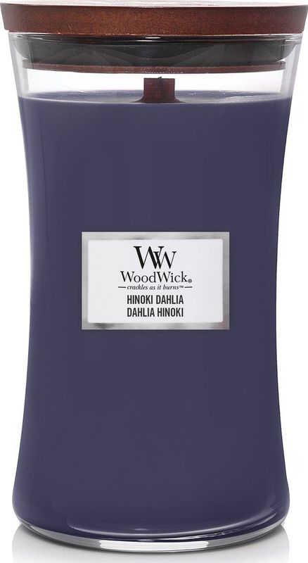 WoodWick - Hinoki Dahlia - Kaars - Groot - Hout - Bloemig