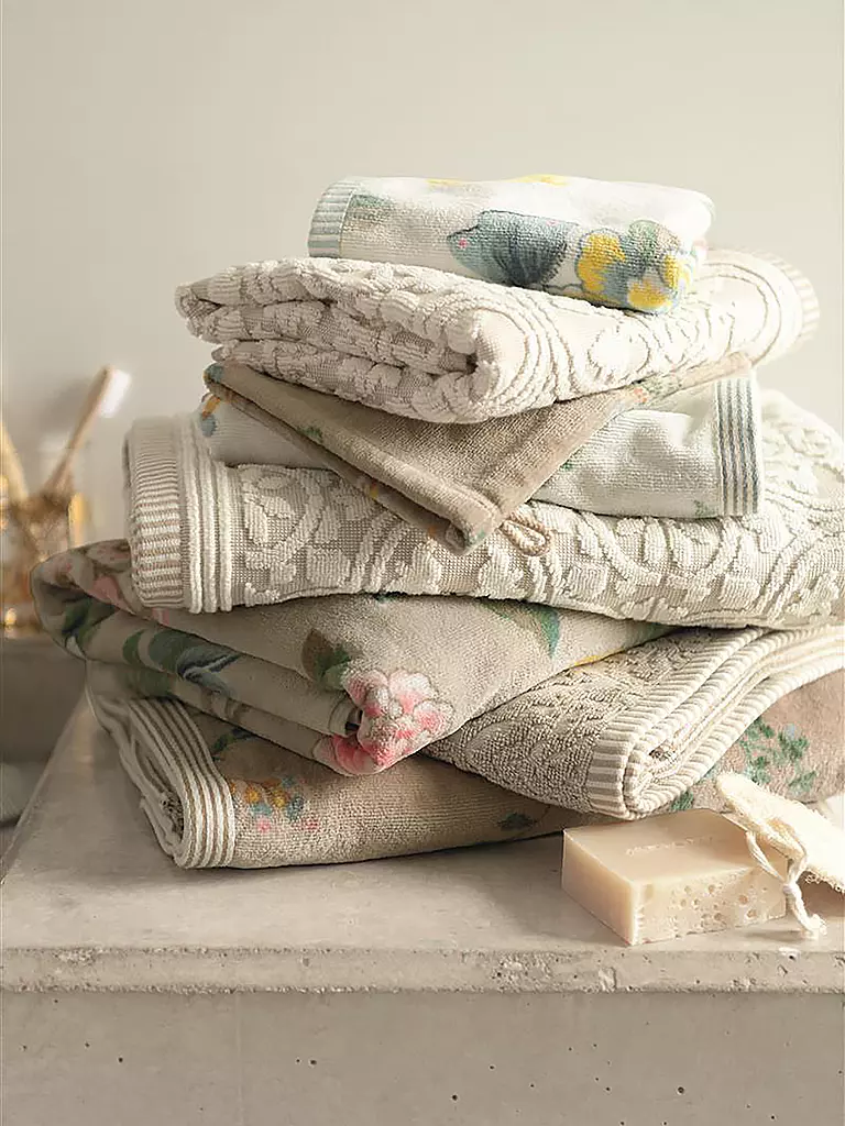 PIP STUDIO Duschtuch LES FLEURS 70x140cm Weiss weiss
