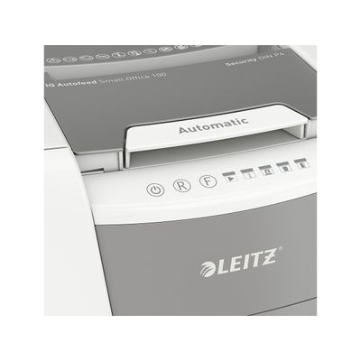 Leitz IQ AutoFeed Small Office 100 P4 - destructeur de documents coupe croisée - 100 feuilles - Corbeille 34 litres