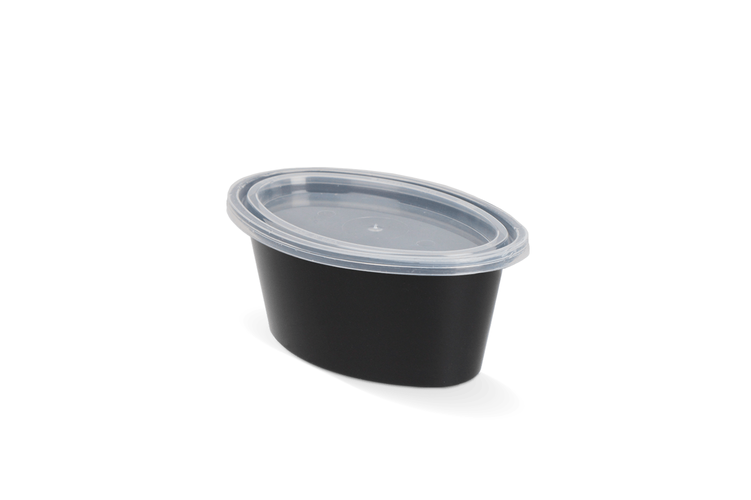Ovaal sausbakje 3oz 75ml Ø88mm Zwart