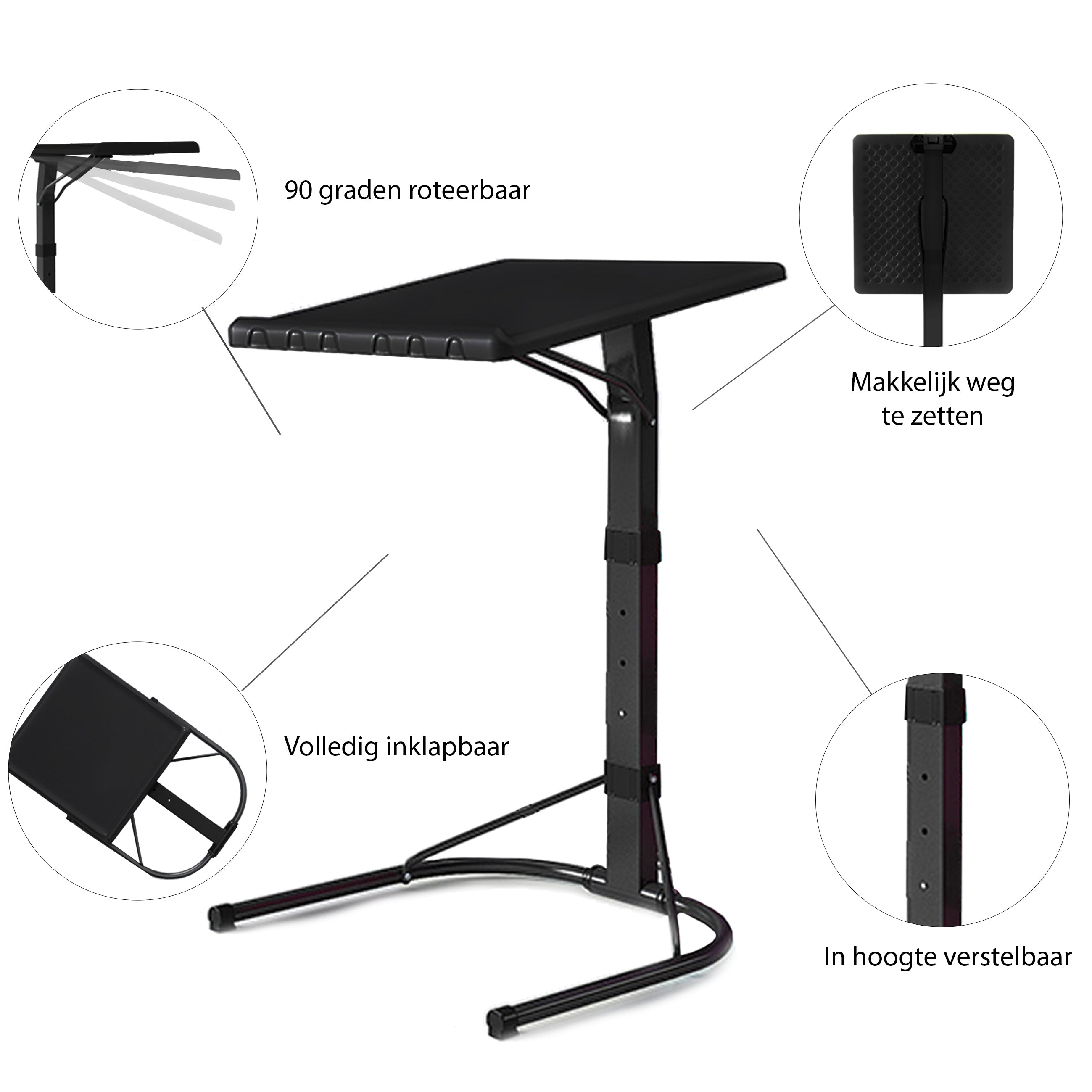 QUVIO Laptop bijzet tafel groot