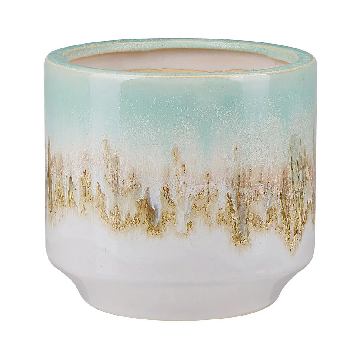 Beliani Vase Cyme - Céramique Vert Menthe 15 cm