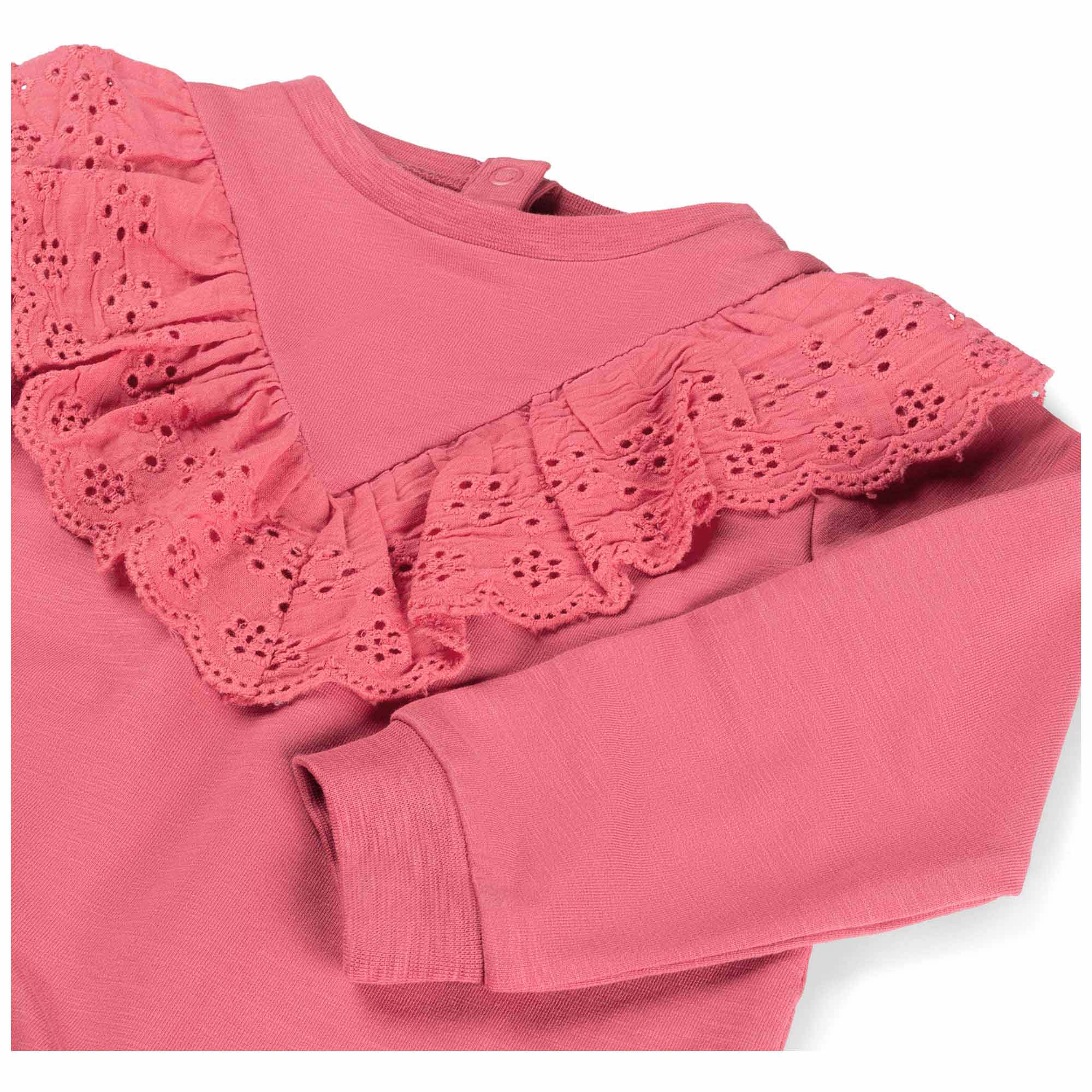 Prénatal baby sweater lange mouwen effen roze
