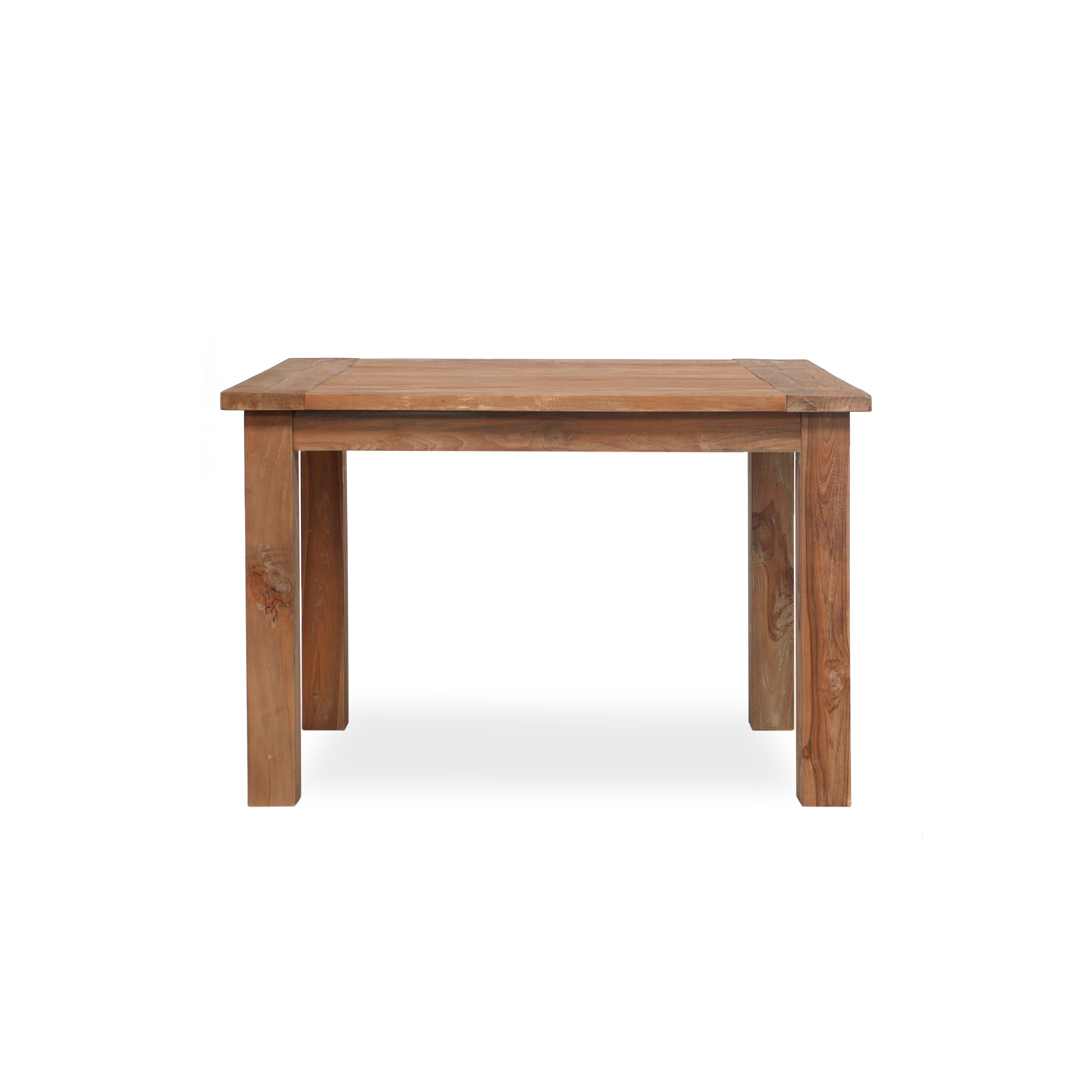 Holztisch aus recyceltem 'Teak' ohne Schublade, natur, L 120 cm, B 80 cm, H 78 cm von fischer's lagerhaus