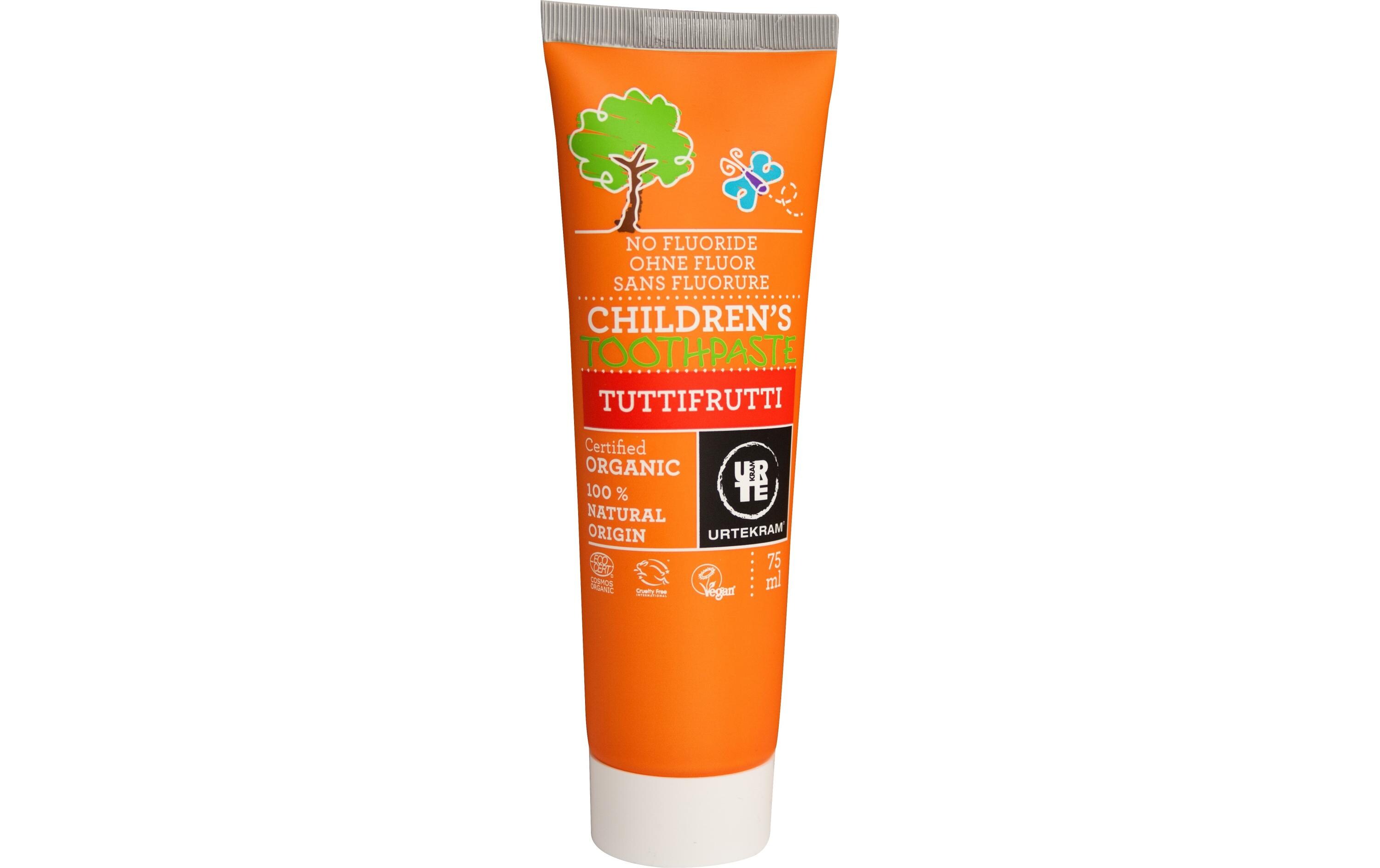 Zahncreme 75 mlNatürliche Zahnpasta für Kinder mit Tuttifrutti-Geschmack