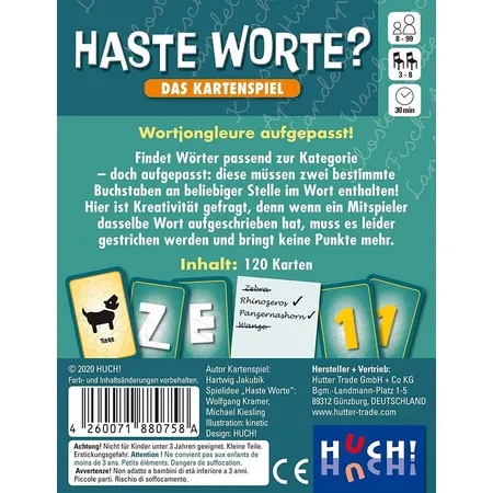 Huch! Haste Worte - Das Kartenspiel Familienspiel