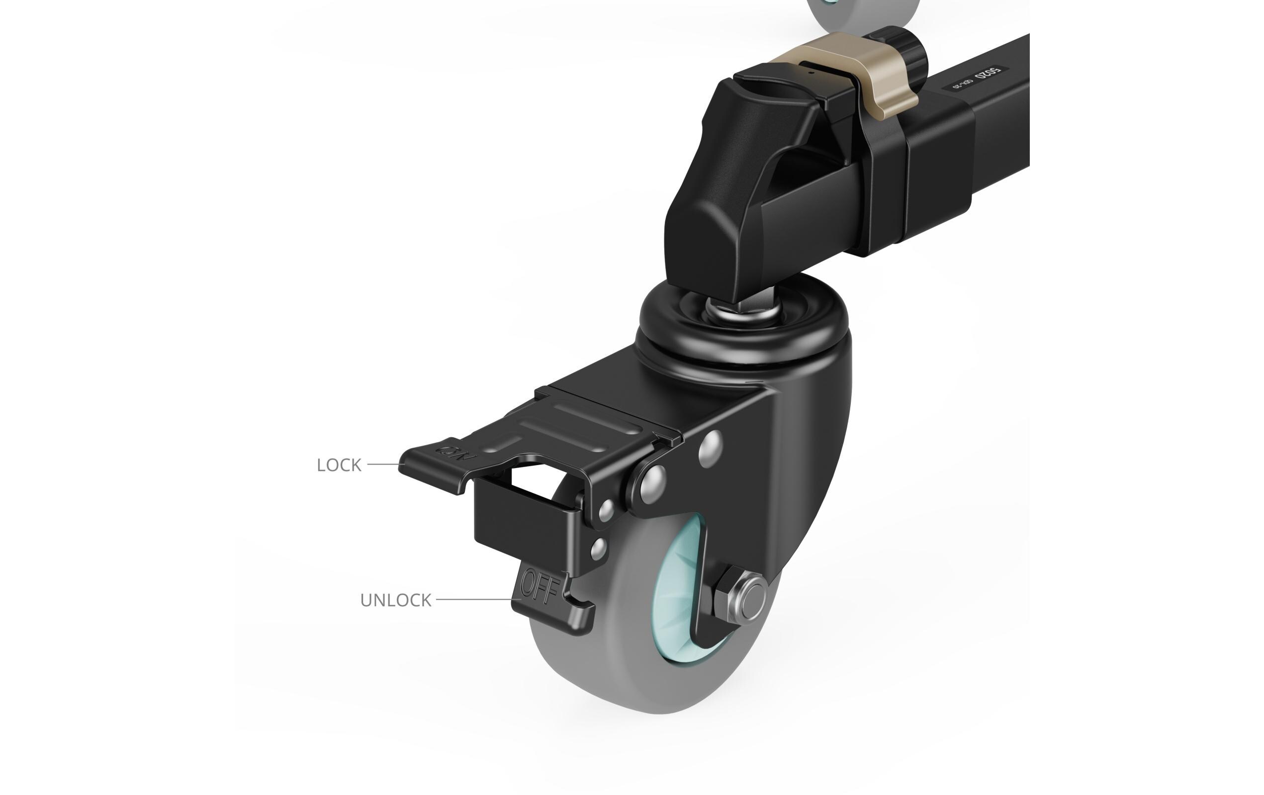 Tripod Dolly Quick-LockHeavy-Duty-Stativwagen mit Quick-Lock-Mechanismus