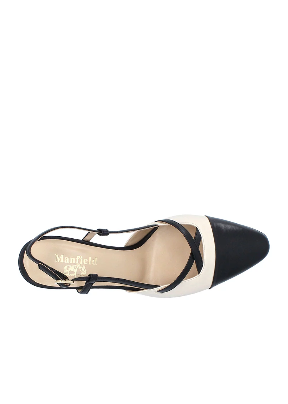 SLING BLACKPOOL CUIR BEIGE ET NOIR