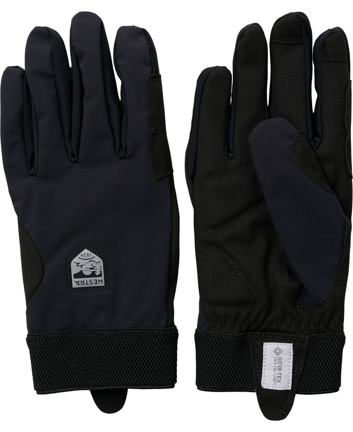 Hestra Windstopper Tracker - 5 finger Black/black