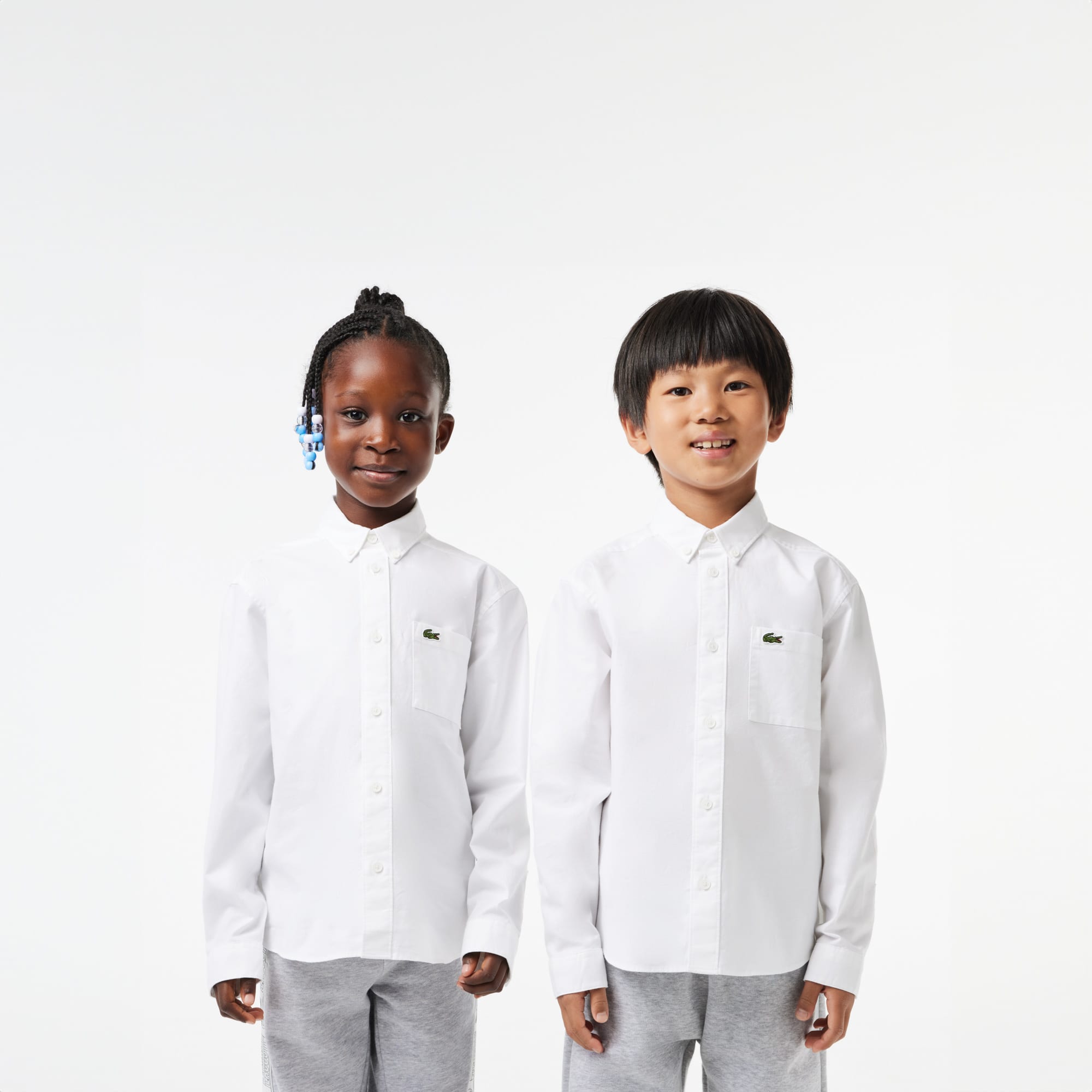 Chemise enfant Lacoste avec poches contrastées sur le devant T-Shirts & Chemises - Blanc - Lacoste - Enfant