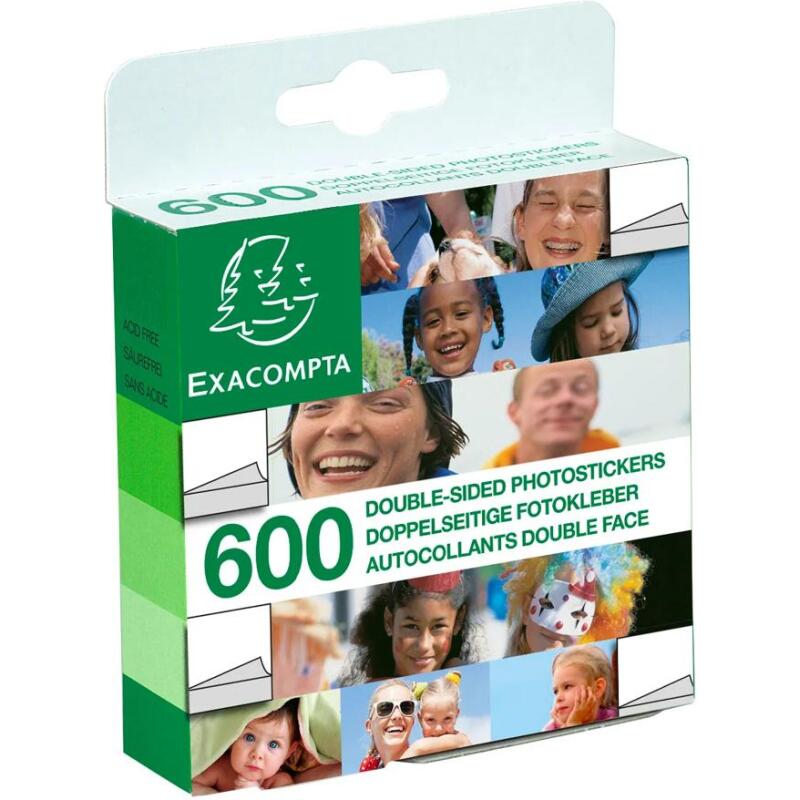 Etuis de 600 autocollants double face - Blanc
