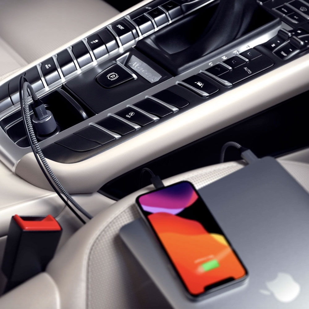 USB / USB C Auto KFZ Ladegerät 72W Power Delivery (ST-TCPDCCM) - Space Gray