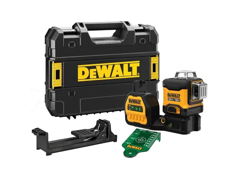DeWALT DCE089NG18-XJ, 50 m, 3 mm/m, 360°, 360°, Linjeniveau, Sort, Gul